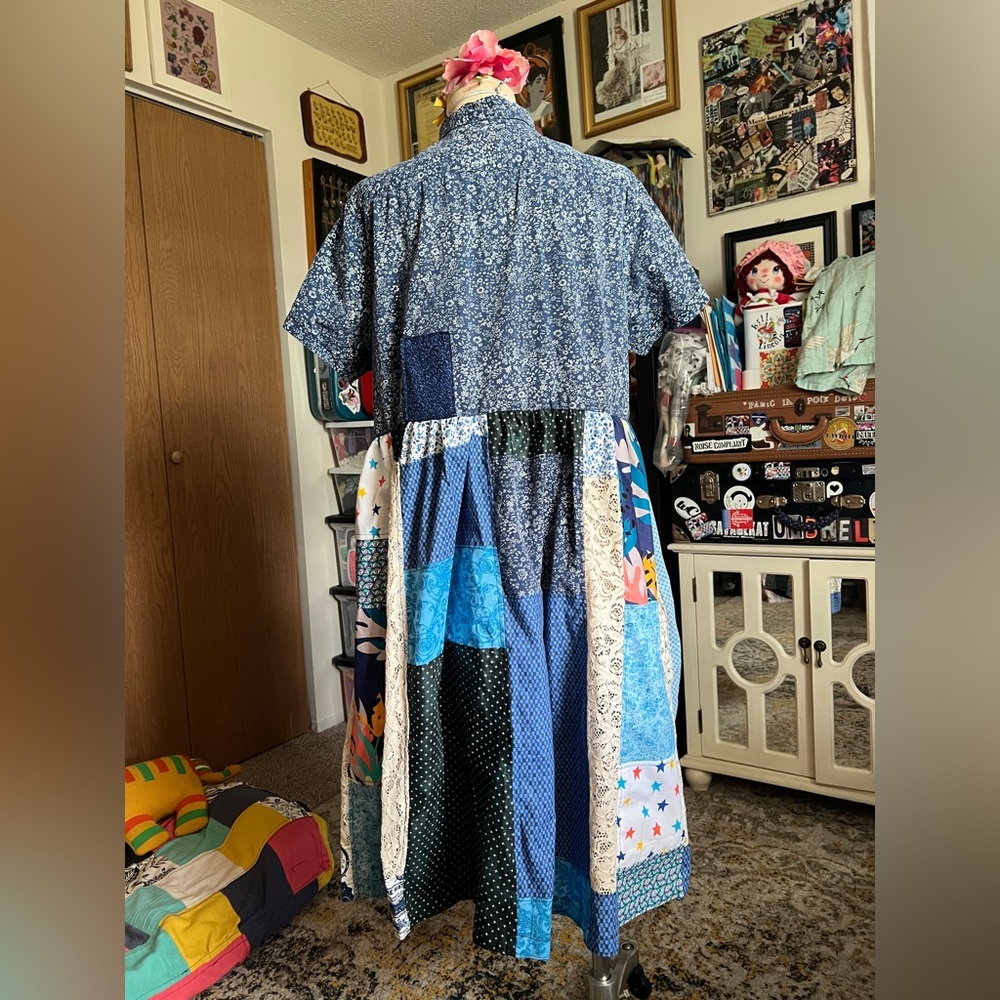 Patchwork Shirtdress With Pockets! - image 2